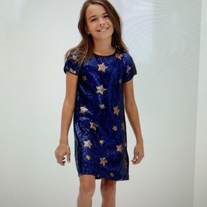 Super cute Navy Star sequin sheath dress